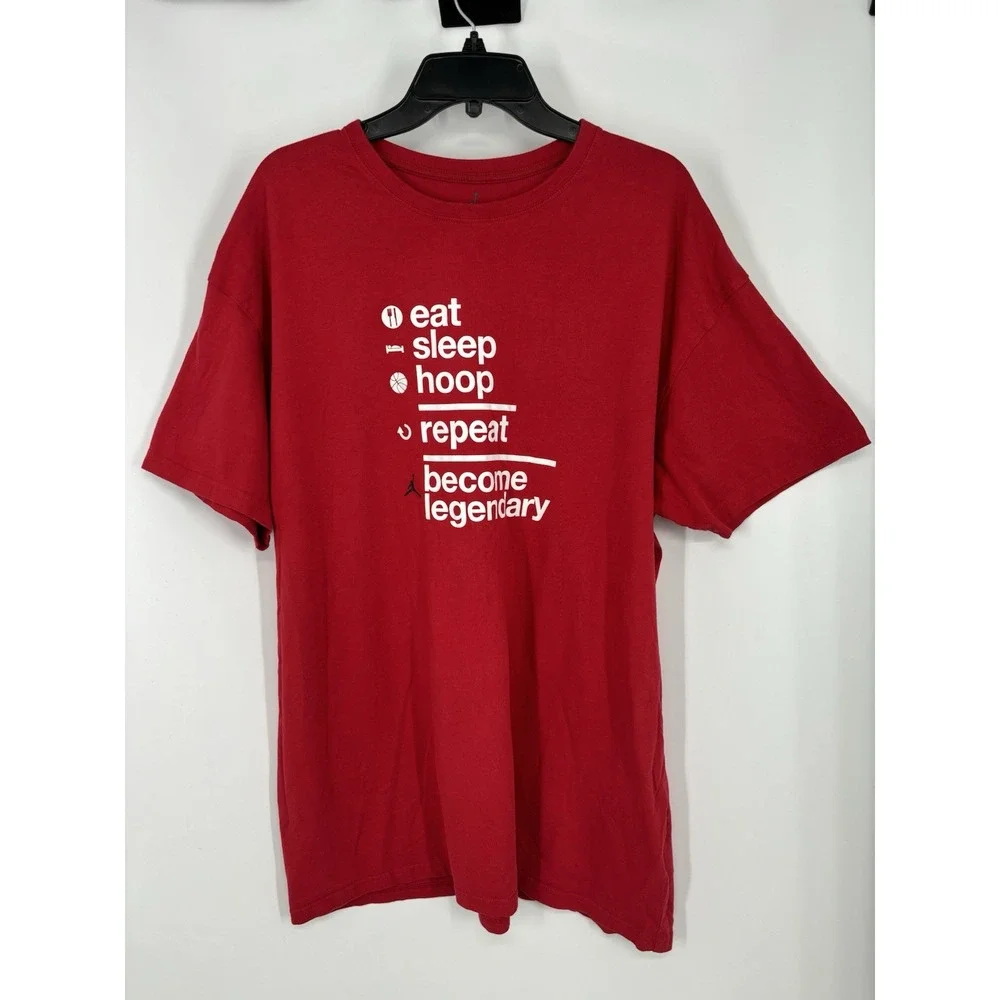 Air Jordan Graphic Short Sleeve Tee Graphic Basketball Eat Sleep Hoop Repeat 2XL